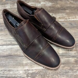 ALDO Men’s Brown Leather Double Monk Strap Dress Shoes US 10 EU 43